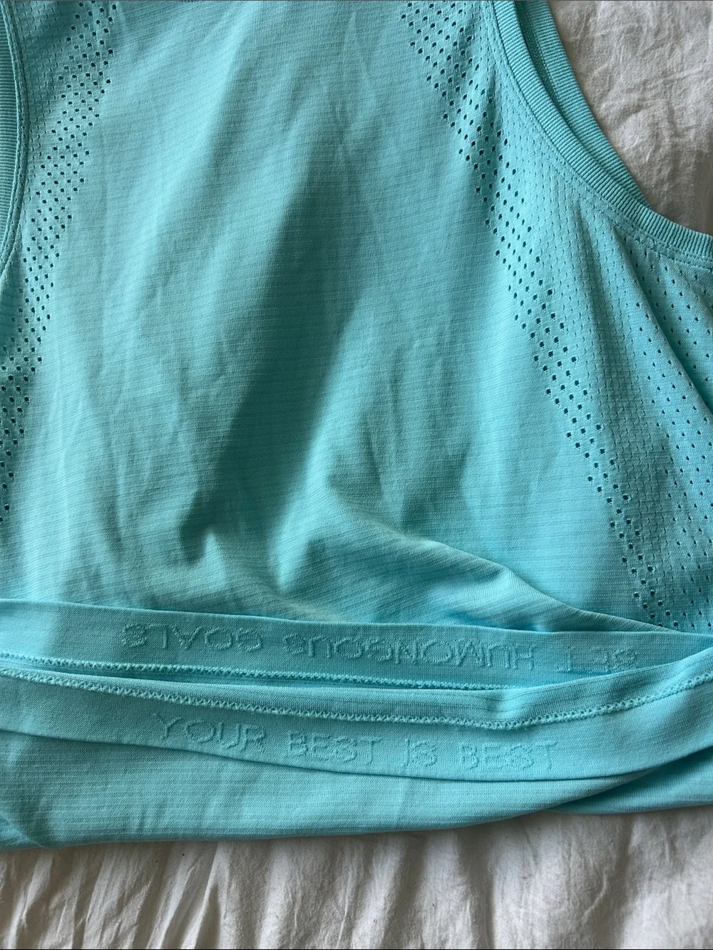Lululemon Aqua Perforated Performance Tank